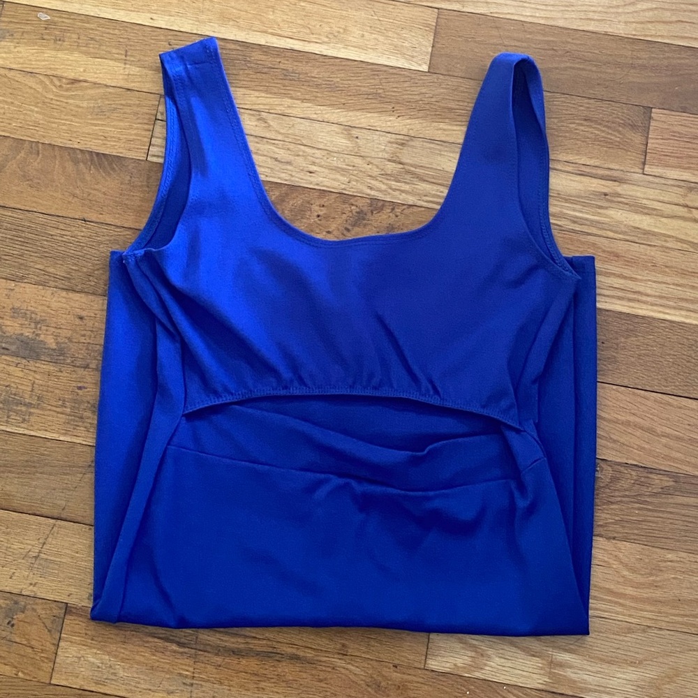 blue cutout dress